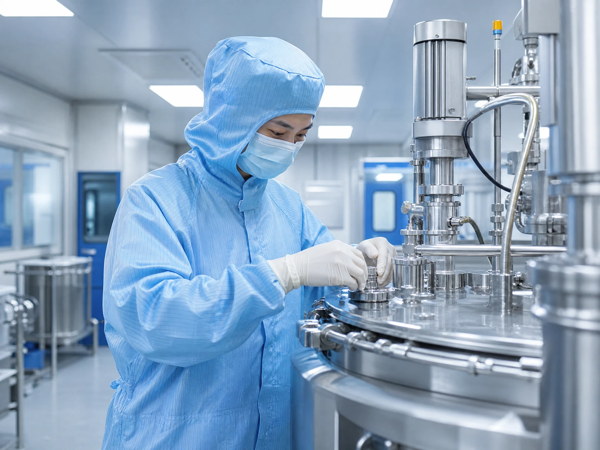 Cleanroom pharmaceutical manufacturing